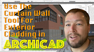 Using the Curtain Wall Tool For Exterior Cladding Reveals in Archicad - Episode CBA-AC 005