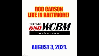 ROB CARSON LIVE ON WCBM BALTIMORE!