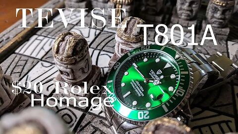The Imitation Hulk : Tevise T801A in Green Review a $20 Rolex Submariner Homage