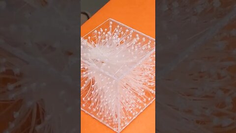 Trapping optics fibre in cement cube #mindblowing #minecraft #science #satisfyingvideo #satisfying