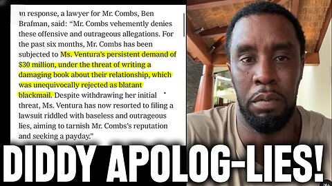 Diddy ADMITS IT & Apologizes with MORE LIES - This Man Is a MONSTER