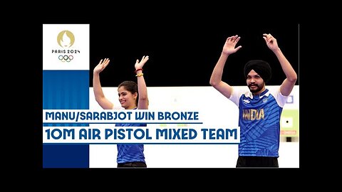 Bhaker & Singh win India's 2nd bronze! 🥉🇮🇳 | Shooting 10m Pistol Mixed Team | Paris2024Highlights