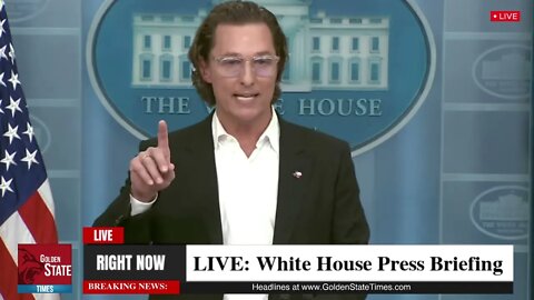 Paid C-LIST Actor Matthew McConaughey Advocates for Gun CONFISCATION at the White House!