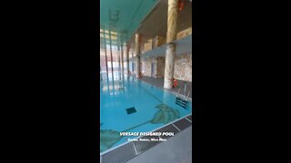 Versace designed swimming pool in Nine Elms London UK
