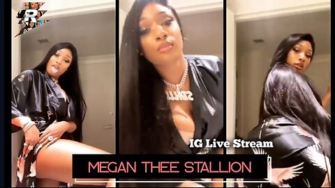 Megan Thee Stallion Twerking in robe and on live stream with Nicki Minaj