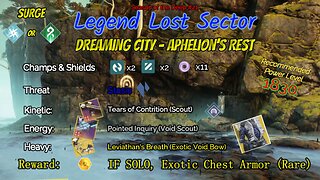 Destiny 2 Legend Lost Sector: Dreaming City - Aphelion's Rest on my Void Warlock 8-14-23