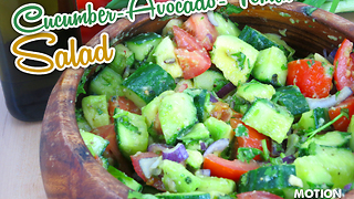 Cucumber avocado tomato salad