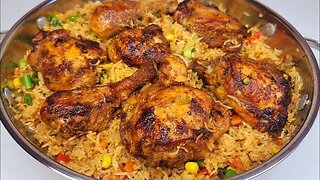 Budget friendly one pot chicken and yellow rice