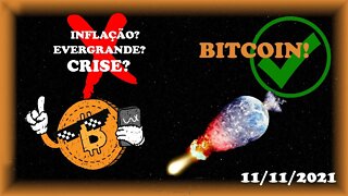 VOLATILIDADE no BITCOIN! Cenário mundial DANDO PANE!! Análise BTC 11/11/2021