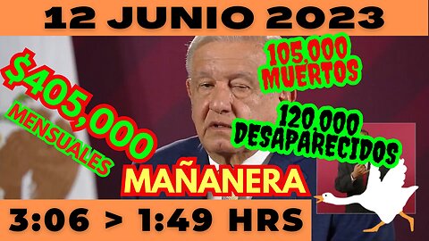 💩🐣👶 AMLITO | Mañanera *Lunes 12 de Junio 2023* | El gansito 3:06 a 1:49.