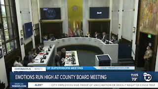 Emotions run high at county board meeting