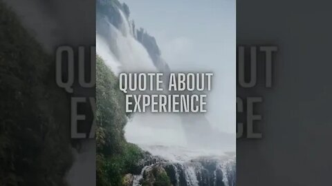 Motivational Quote (Experience)