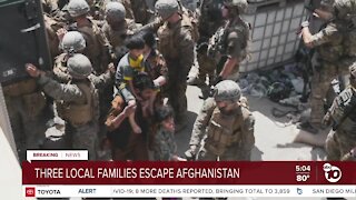 Three local families escape Afghanistan