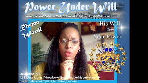 "Rhema 411" Power Under Will Not My Will but Thine Lord! (Maturity=Sons of God)