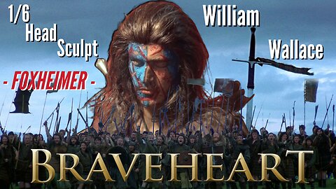 1/6 scale custom action figure William Wallace Battle Damaged Braveheart Mel Gibson head sculpt