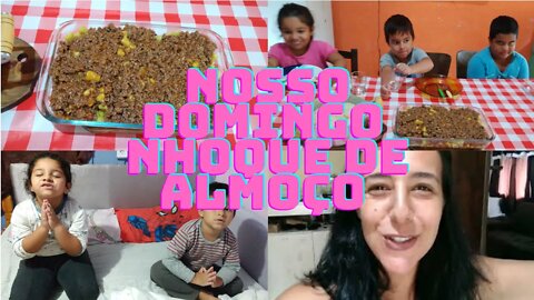 Vlog de um domingo- Nhoque de almoço - Que dia gostoso.