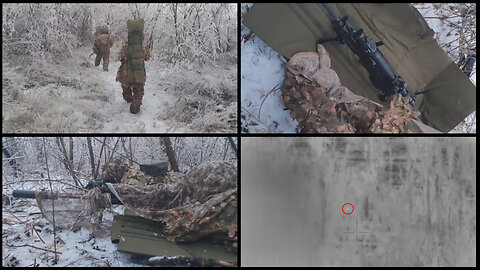 Russian snipers operating near the line of combat contact