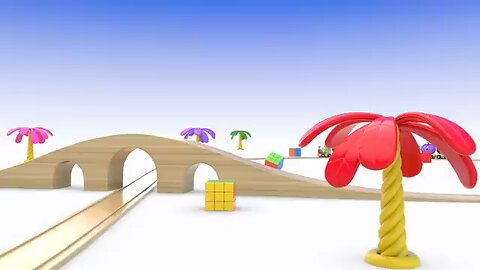 Colors with Preschool Toy Train and Color Balls - Shapes & Colors Collection for Children