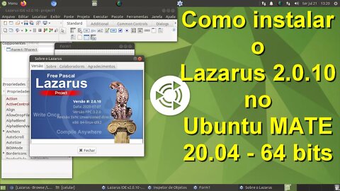 Como instalar o Lazarus 2.0.10 Free Pascal no Linux Ubuntu MATE 20.04 LTS 64 bit Problemas/Soluções
