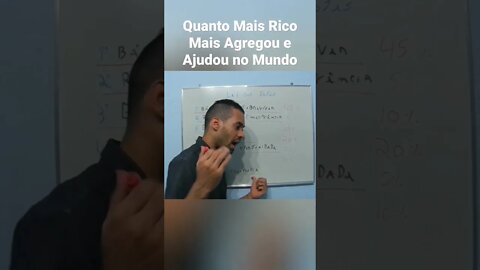 Quanto Mais Rico Mais Agregou e Ajudou o Mundo