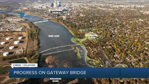 Progress on Gateway Bridge over Arkansas River