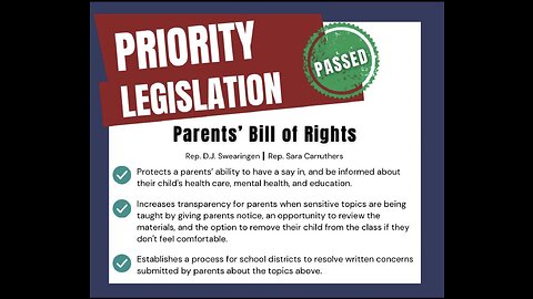 OH Rep. DJ Swearingen on Ohio Parents Bill of Rights Act and Never Alone Act