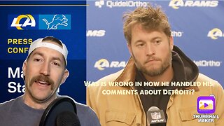 Was Matthew Stafford OUT OF LINE in His Post Press Conference? Here is my take.