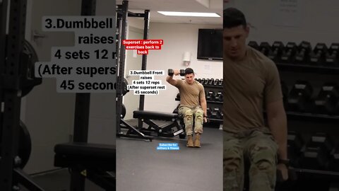 Shoulder Exercises to build strength army combat fitness test #shorts