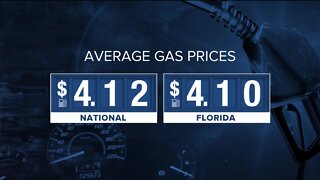 Florida gas prices stabilize above $4 a gallon as oil prices slowly drop