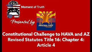 Arizona Constitutional HAVA Showdown @ Maricopa Board of Supervisors Meeting September 13 2023