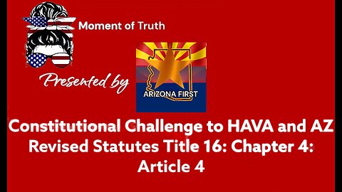 Arizona Constitutional HAVA Showdown @ Maricopa Board of Supervisors Meeting September 13 2023