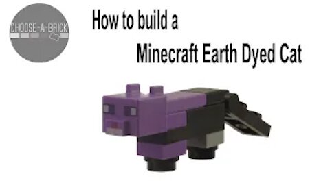 How to make a Minecraft Earth Dyed Cat as featured in LEGO set 21169?