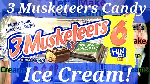 Ice Cream Making 3 Musketeers Candy