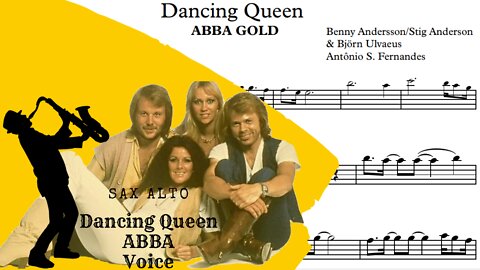 Dancing Queen - Abba Gold Sheet Music Alto Sax voice