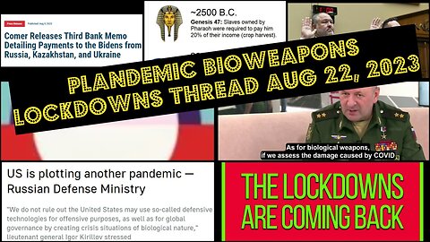 Plandemic Bioweapons Lockdowns Thread Aug 22, 2023