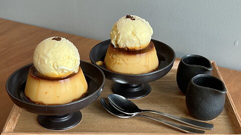 Jiggly Affogato pudding in Tokyo