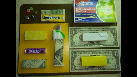 Origami BOX for PEZ Wrigley's Gift Box Matchbox Square Paper or Dollar Origami Money Design © #DrPhu
