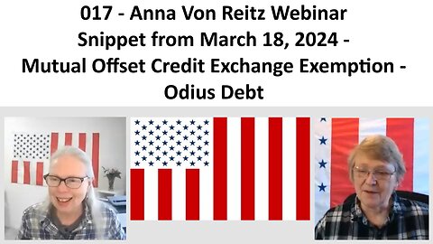 017 - AVR Webinar Snippet from March 18, 2024 - Mutual Offset Credit Exchange Exemption - Odius Debt