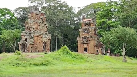 Tour Siem Reap2021, Suor Prat Temple landscape #Shorts Clip2021 / Amazing Tour Cambodia.