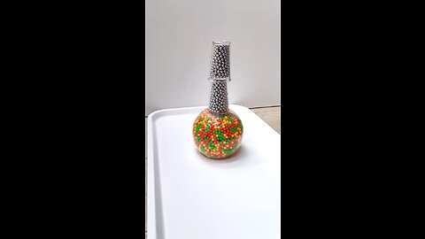 Tower of Plastic and Steel Beads (Oddly satisfying)