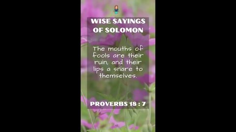 Proverbs 18:7 | NRSV Bible - Wise Sayings of Solomon