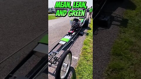 Old School Front Engine Dragster - Mean, Lean, and Green #shorts