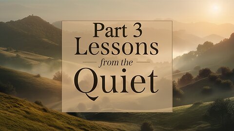 Lessons from the Quiet part #3 | Contemporary