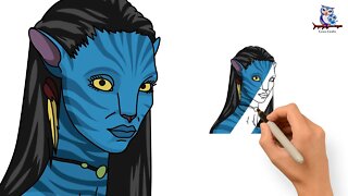 How To Draw Na'vi Avatar The Way of The Water - Tutorial