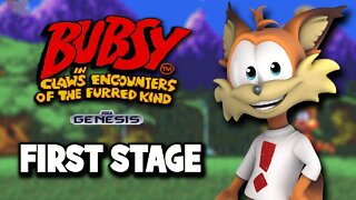 Bubsy in: Claws Encounters of the Furred Kind - Sega Genesis / First Stage