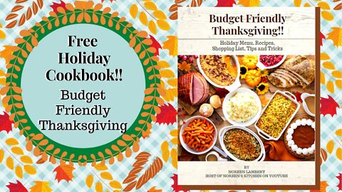 Budget Friendly Thanksgiving Cookbook release video