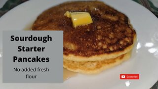Sourdough Starter Pancakes (no extra added fresh flour)