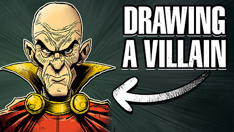 Drawing a Villain Caricature - Time-Lapse