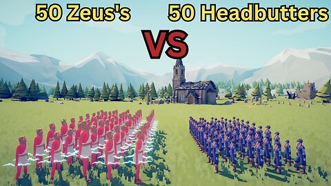 50 Zeus's Versus 50 Headbutters || Totally Accurate Battle Simulator