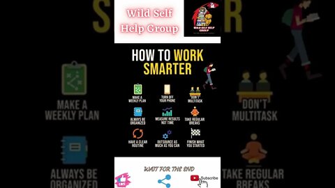 🔥How to work smarter🔥#shorts🔥#wildselfhelpgroup🔥19 April 2022🔥